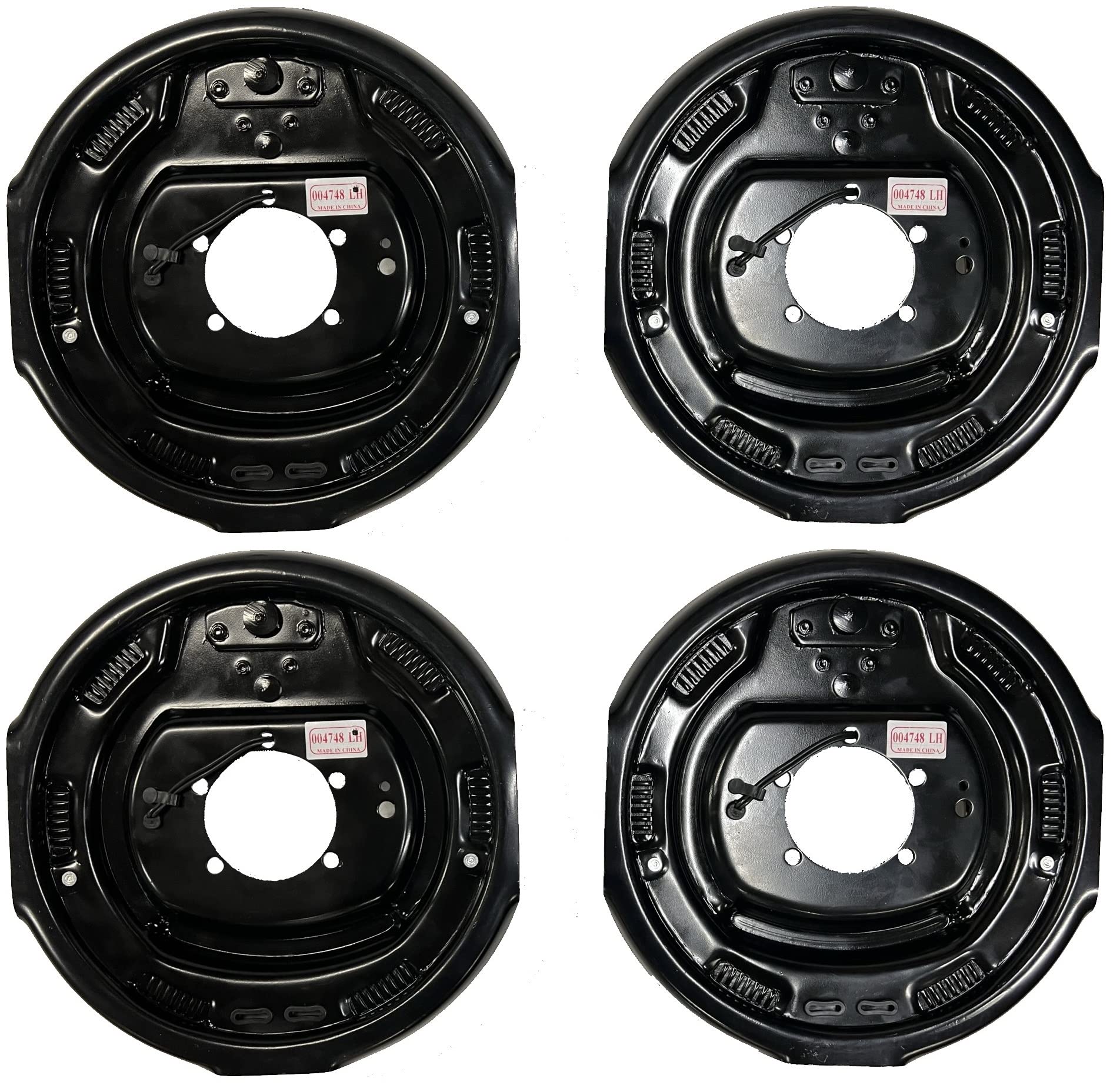 eCustomhitch Four 12"x2" Electric Brake Trailer Self Adjusting Backing Plates 2 Left 2 Right