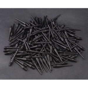 Wolftop 2BA Thread Soft Tip Dart Points 300 Pack - Plastic Dart Tips Replacement Dart Accessories Set - Black