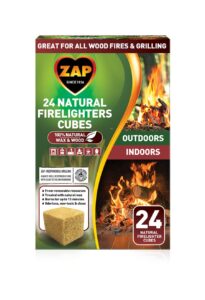 zip natural firestarter instant light cubes, 24 count (2) pack 48 cubes