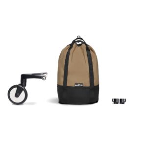 babyzen yoyo bag, toffee - provides additional, sturdy storage on the yoyo2 stroller - includes wheel base & hooks