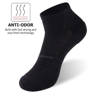 Low Cut Running Socks ZEALWOOD Women Merino Wool Socks Ultra-Comfortable Moisture Wicking Low Cut Wool Socks Fast Dry Mens Ankle Socks For Women Athltic Cycling Socks Gifts for Men Mom Dad Gifts