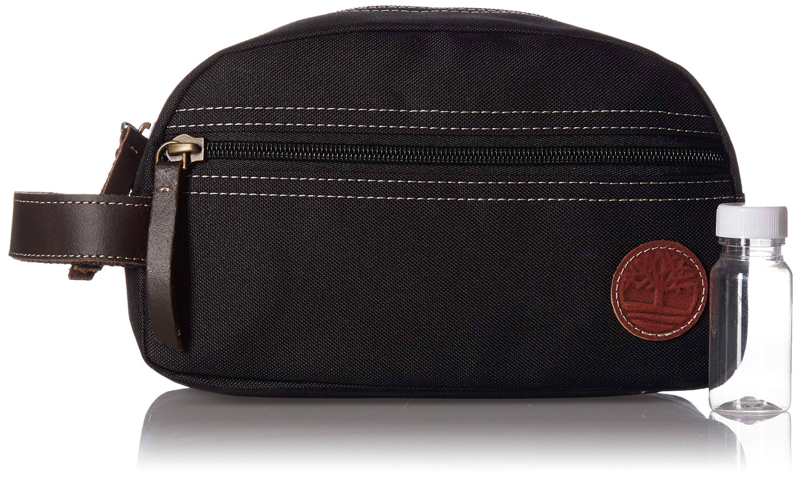 Timberland Men's Toiletry Bag Canvas Travel Kit Organizer, Black, One Size