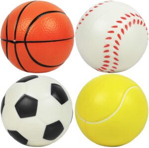 kiddie play set of 4 balls for toddlers 4" soft soccer ball for kids