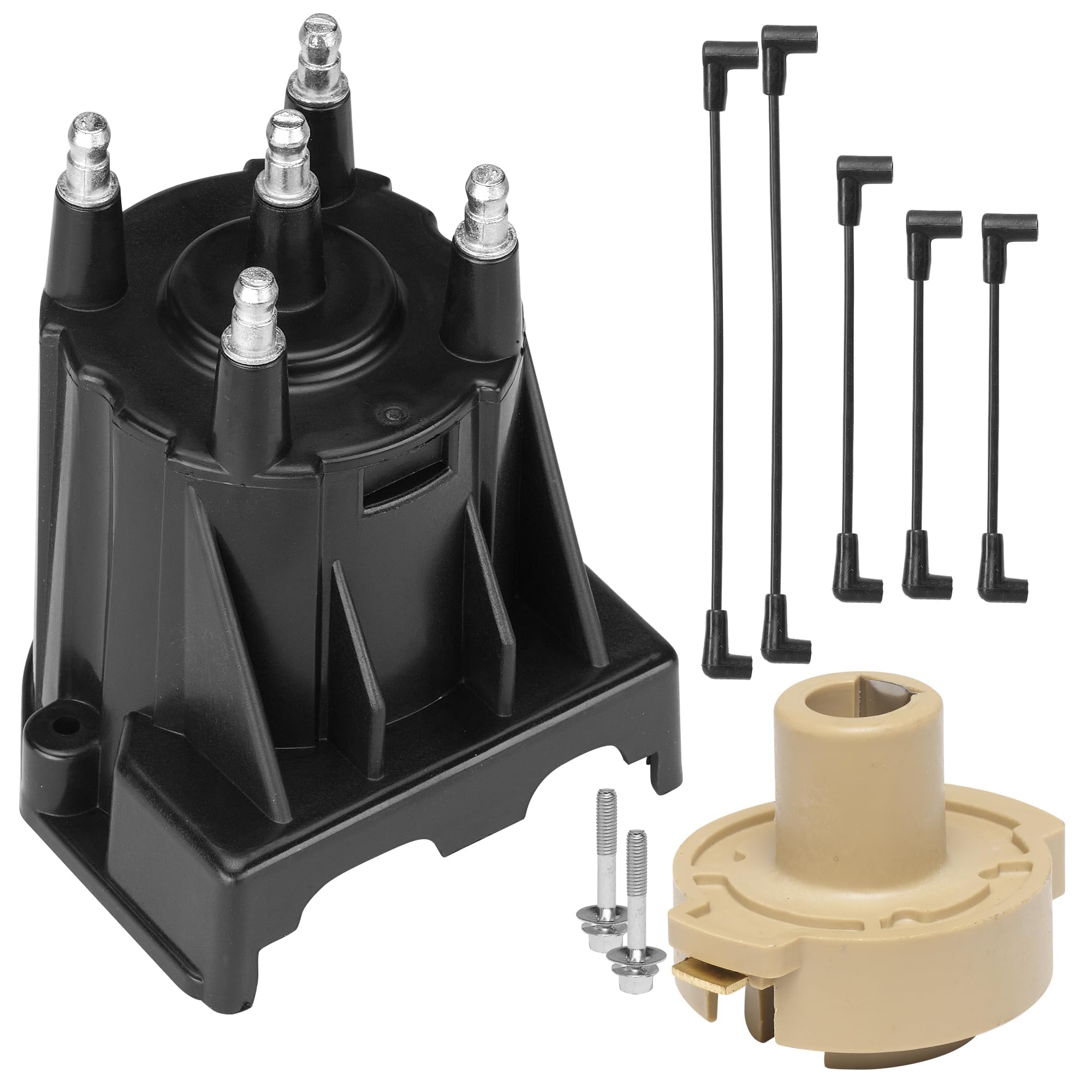 Tune Up Kit with distributor cap and rotor and spark Plug Wires Mercruiser 3.0L LX Replaces 811635Q2 816761Q14