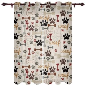 t&h home draperies & curtains, cutly dog pug for pet lover window curtain, 2 panel curtains for sliding glass door bedroom living room, 80" w by 63" l