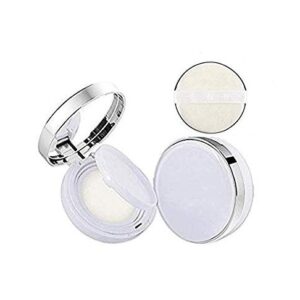 DNHCLL White Empty Luxurious Portable Air Cushion Puff Box BB Cream Container Dressing Case Powder Box with Air Cushion Sponge Powder Puff and Mirror(15ml,0.5oz)