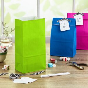 Hallmark Solid Color Party Favor and Wrapped Treat Bags (30 Ct., 5 Each of Blue, Red, Green, Yellow, Orange, Pink) for Birthdays, Baby Showers, Kids Crafts and Activities, May Day, Care Packages