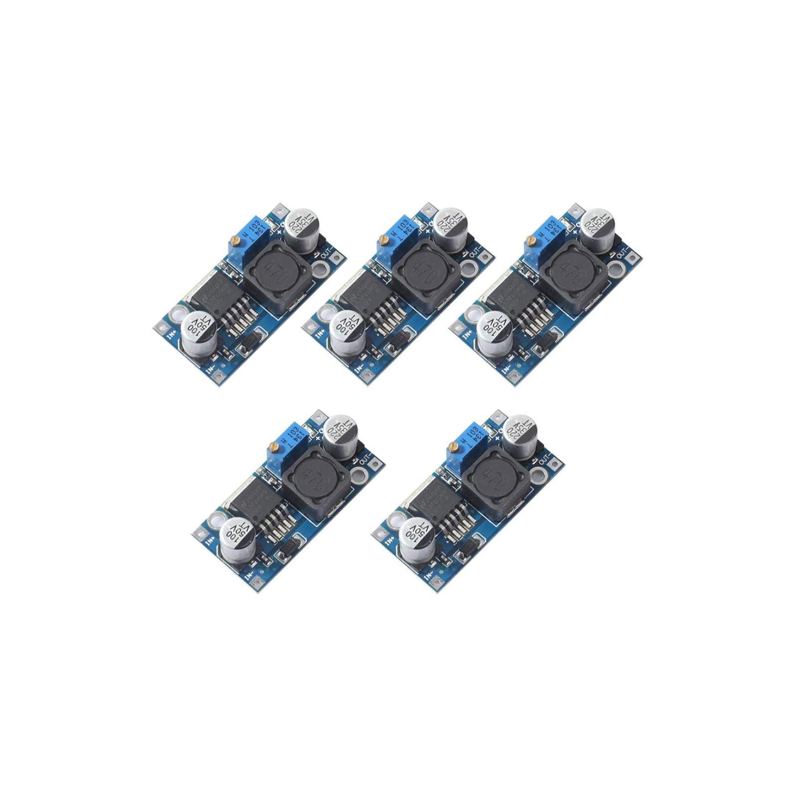 5Pack LM2596 LM2596S DC-DC Step Down Variable Volt Regulator Input 3.0-40V Output 1.5-35V Adjustable Buck Converter Electronic Voltage Stabilizer Power Supply Module