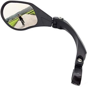 Hafny New Handlebar Bike Mirror, HD,Blast-Resistant, Glass Lens, HF-MR088LS (Left) (HF-M903LS-FR01 (Handlebar Fitting Left Side, Silver Glass))