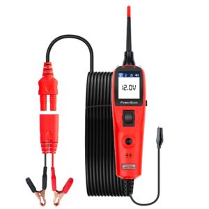 autel automotive circuit tester, powerscan ps100 circuit probe, car electrical system diagnosis test tool voltmeter red