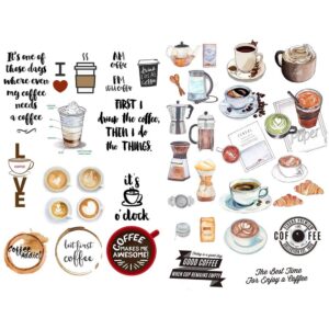 love coffee time precut anti-uv waterproof decoration notebook planner stickers scrapbooking diary sticky paper flakes (pk012)