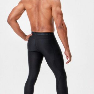 DEVOPS 2 Pack Men's 3/4 Compression Pants Athletic Leggings (Medium, Black/Black)