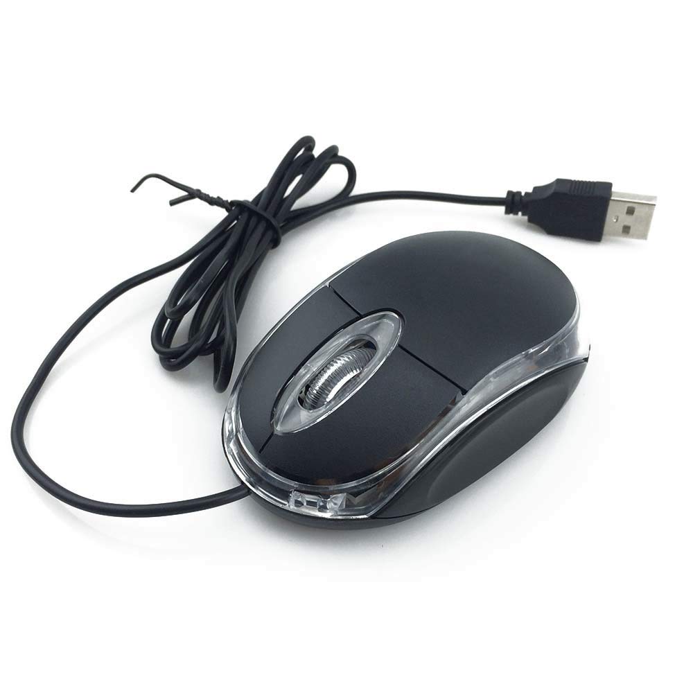 ANRANK UM2030AK Black USB Optical 3-Button 3D Mouse Scroll Wheel LED Light Mouse Mice for PC Laptop Computer