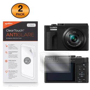 BoxWave Screen Protector Compatible with Panasonic Lumix DC-ZS80 - ClearTouch Anti-Glare (2-Pack), Anti-Fingerprint Matte Film Skin