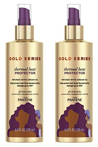 Pantene Gold Series Thermal Heat Protector 6.4 Ounce Pump (190ml) (2 Pack)