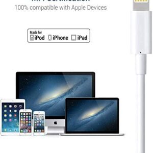 Marchpower Lightning Cable MFi Certified, 3Pack 6FT iPhone Charging Cable, USB A to Lightning Charger Cable for iPhone 14 Plus 13 Pro Max 12 11 Pro Max Xs Max X 8Plus 7Plus 6S iPad Mini 6 iPod White