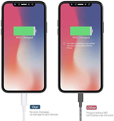 Marchpower Lightning Cable MFi Certified, 3Pack 6FT iPhone Charging Cable, USB A to Lightning Charger Cable for iPhone 14 Plus 13 Pro Max 12 11 Pro Max Xs Max X 8Plus 7Plus 6S iPad Mini 6 iPod White