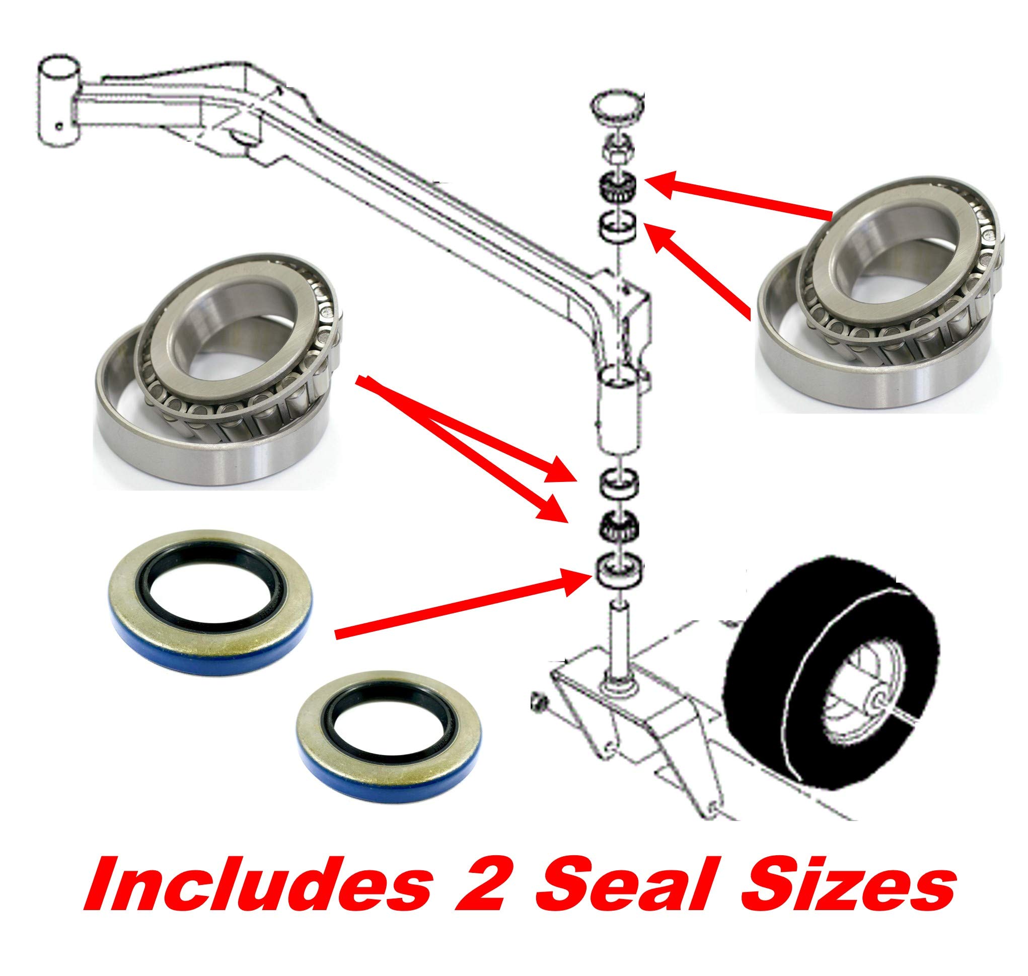 HD Switch Fork Bearing Seal Caster Rebuild Kit Replaces Toro Z Grandstand Grand Stander Series