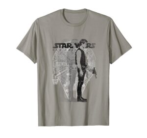 star wars han solo shadow repeater graphic t-shirt t-shirt