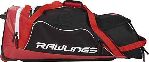 Rawlings | R1502 Wheeled Catcher's Bag | Baseball/Softball | Scarlet