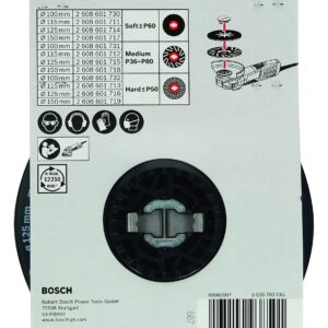 Bosch X-LOCK 2608601714 Rubber Pad (4.9 inches (125 mm) Diameter, Soft)