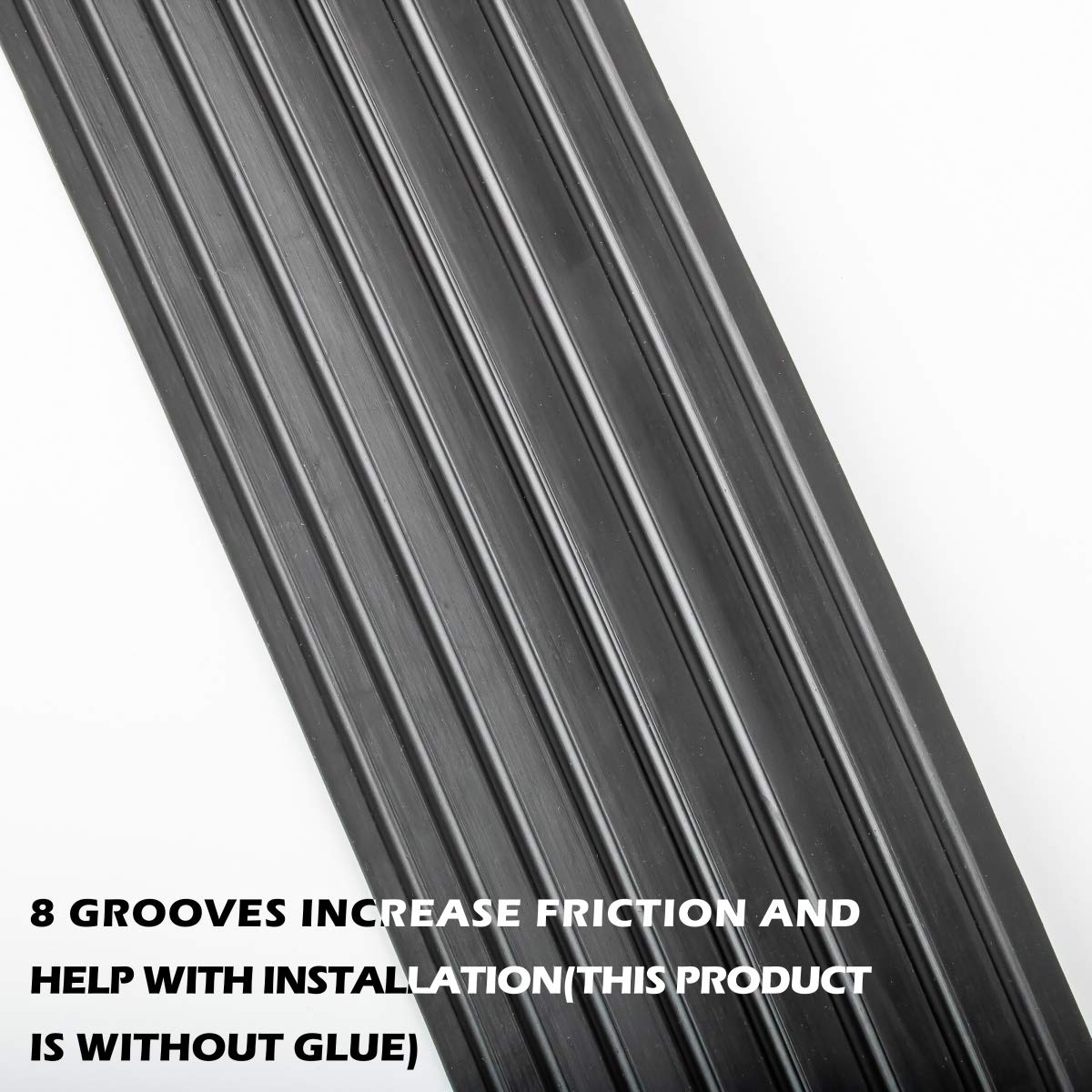 10Ft Weatherproof Universal Garage Door Bottom Threshold Seal Strip DIY Weather Stripping Replacement，Not Include Sealant/Adhesive (Black)