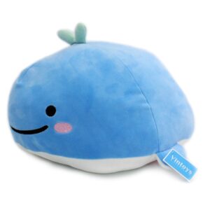 Vintoys Very Soft Blue Whale Shark Hugging Pillow Plush Doll Fish Plush Toy Stuffed Animals 17"