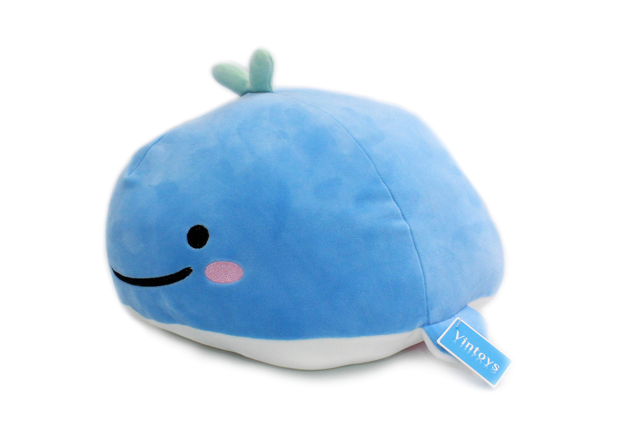 Vintoys Very Soft Blue Whale Shark Hugging Pillow Plush Doll Fish Plush Toy Stuffed Animals 17"