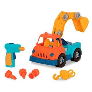 Battat- Wonder Wheels- Take-Apart Crane Truck – Toy Crane Truck With Drill For Kids – STEM Toy- Developmental Toy – 3 Years +