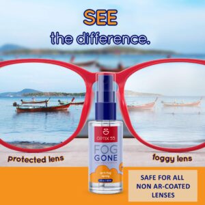 Anti-Fog Spray | Prevents Fogging of Glass or Plastic Windows, Mirrors, Eyewear Lenses, Glasses, Swim Goggles, Ski Masks, Binoculars & Scopes | Streak Free, Long Lasting Solution | 2-fl oz, 60ml