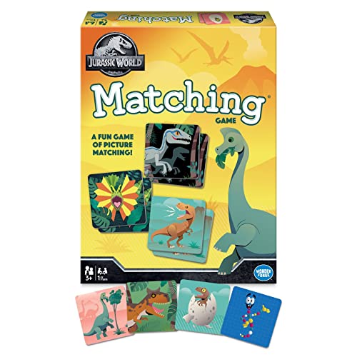 Wonder Forge Jurassic World Matching Game | Exciting Memory Enhancer | Engaging Game for Kids and Adults | Featuring Glow-in-the-dark Dinosaur Outlines | Suitable for Age 3 and Up