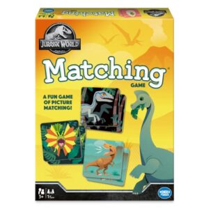 Wonder Forge Jurassic World Matching Game | Exciting Memory Enhancer | Engaging Game for Kids and Adults | Featuring Glow-in-the-dark Dinosaur Outlines | Suitable for Age 3 and Up