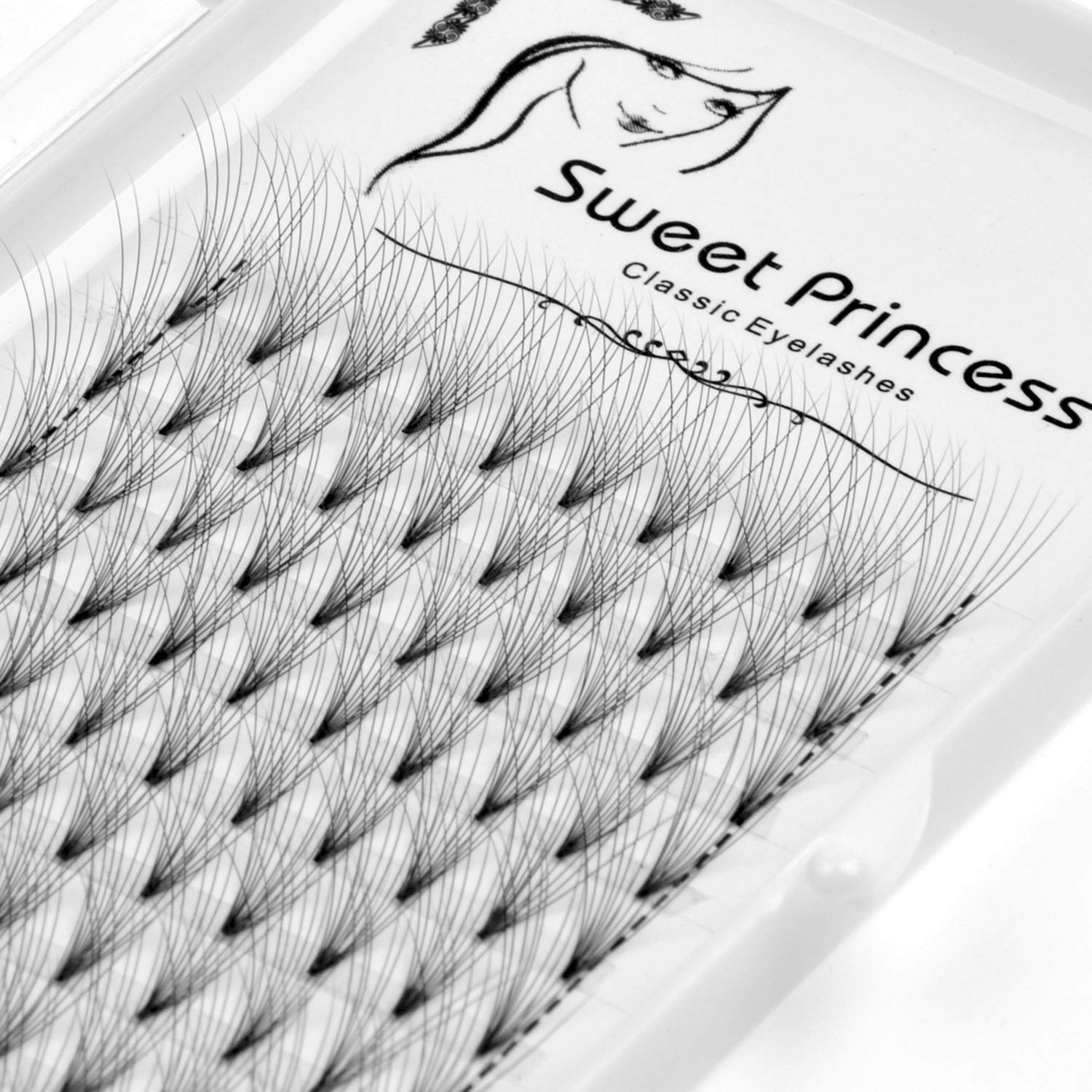 12rows,120pcs 10D Premade Volume Fans Eye Lashes Extensions Thickness 0.07mm D Curl Black Soft Individual False Eyelashes Makeup Fake Lashes Cluster 8-18mm to Choose(14mm)