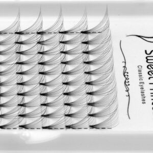 12rows,120pcs 10D Premade Volume Fans Eye Lashes Extensions Thickness 0.07mm D Curl Black Soft Individual False Eyelashes Makeup Fake Lashes Cluster 8-18mm to Choose(14mm)