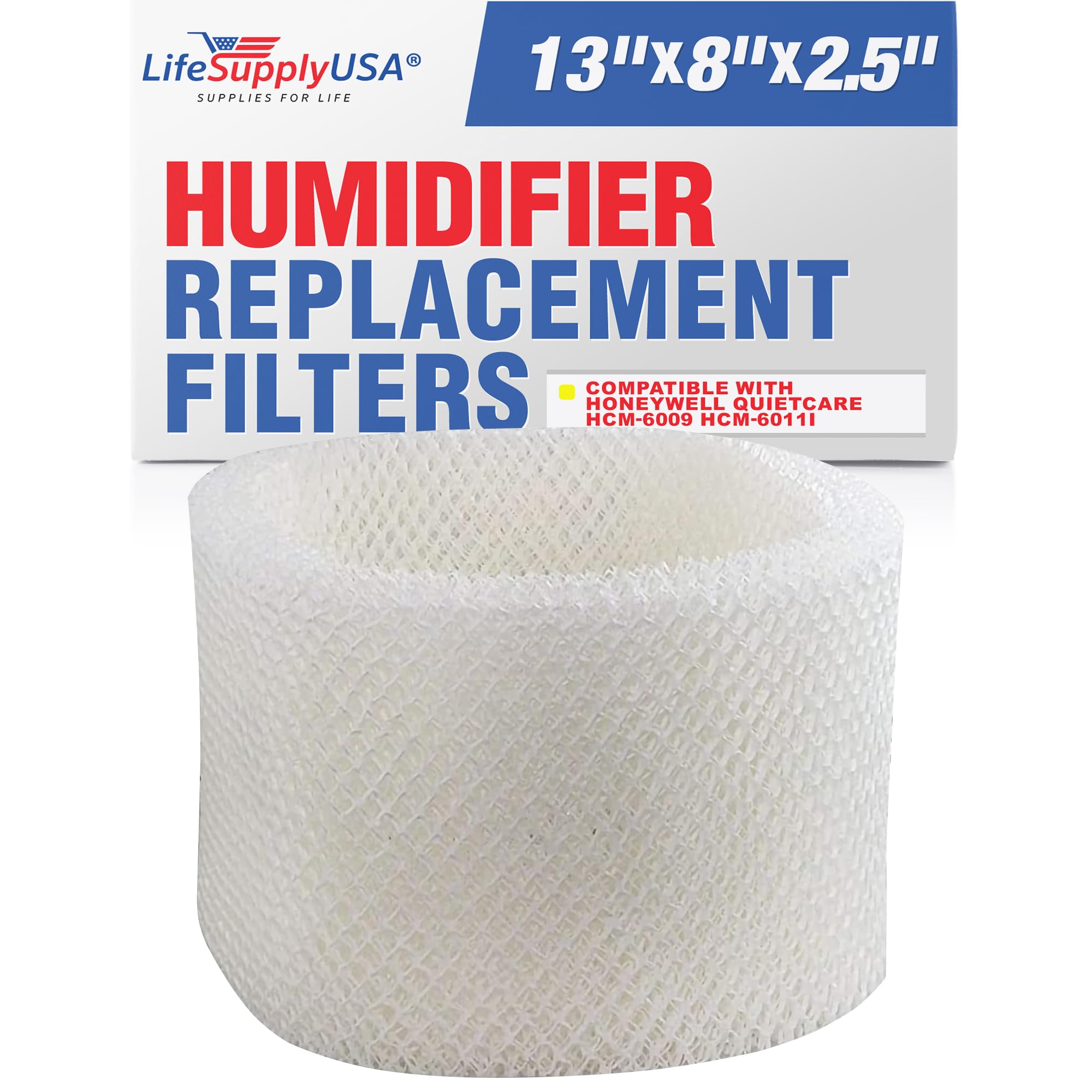 LifeSupplyUSA Humidifier Filter Replacement Wick Filter E Compatible with Honeywell Quietcare HCM-6009, HCM-6011i, HCM-6012i, HCM-6013i, HC-14, HW-14