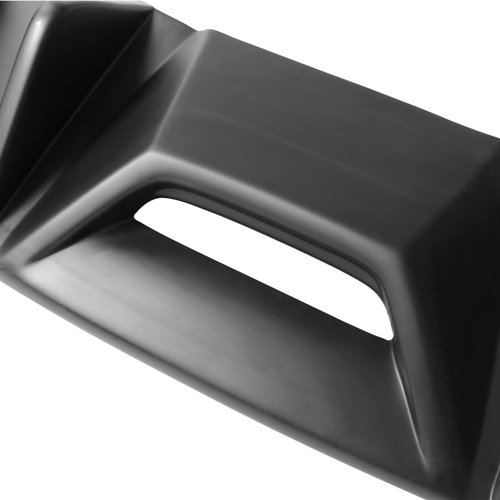 Rear Diffuser Compatible with 15-17 Ford Mustang HN Style 4 Fins Bumper Lip PP Black by IKON MOTORSPORTS