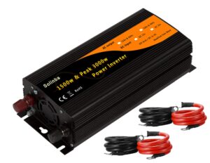 solinba car power inverter 1500w/peak 3000w converter dc12v to ac110v 60hz with dual usb 2.1a