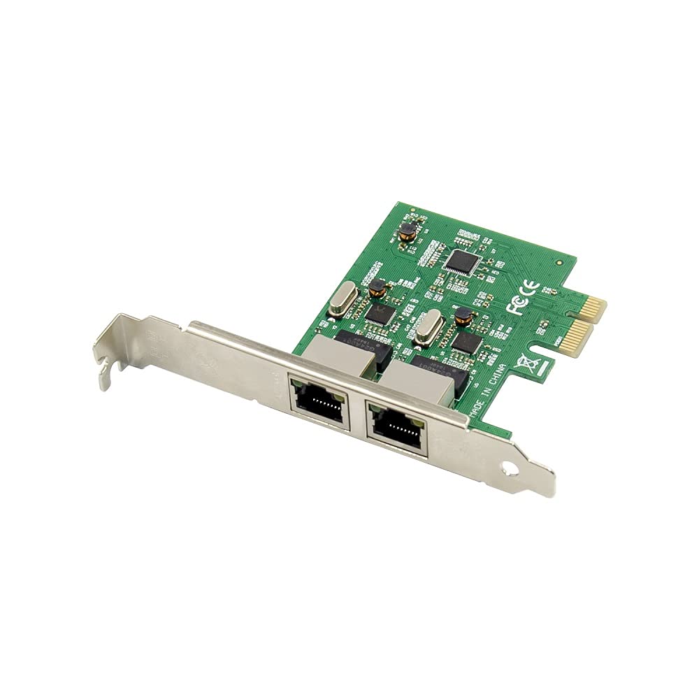 X-MEDIA XM-NA3820 PCI-E 2-Port Dual 10/100/1000Mbps Gigabit Ethernet PCI Express (PCIe x1) Server Network Card/Network Adapter, Realtek RTL8111F Chipset, Windows 11 & Linux Supported