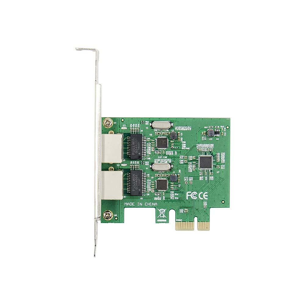 X-MEDIA XM-NA3820 PCI-E 2-Port Dual 10/100/1000Mbps Gigabit Ethernet PCI Express (PCIe x1) Server Network Card/Network Adapter, Realtek RTL8111F Chipset, Windows 11 & Linux Supported