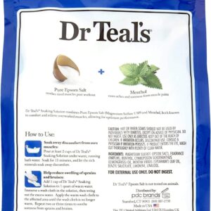 Dr Teal's Pre & Post Workout Bath Soak Gift Set (2 Pack, 3lbs Ea) - 15 Minute Power Soak with Magnesium Sulfate & Menthol - Essential Oils Blended with Pure Epsom Salt Eases Aches & Speeds Up Recovery