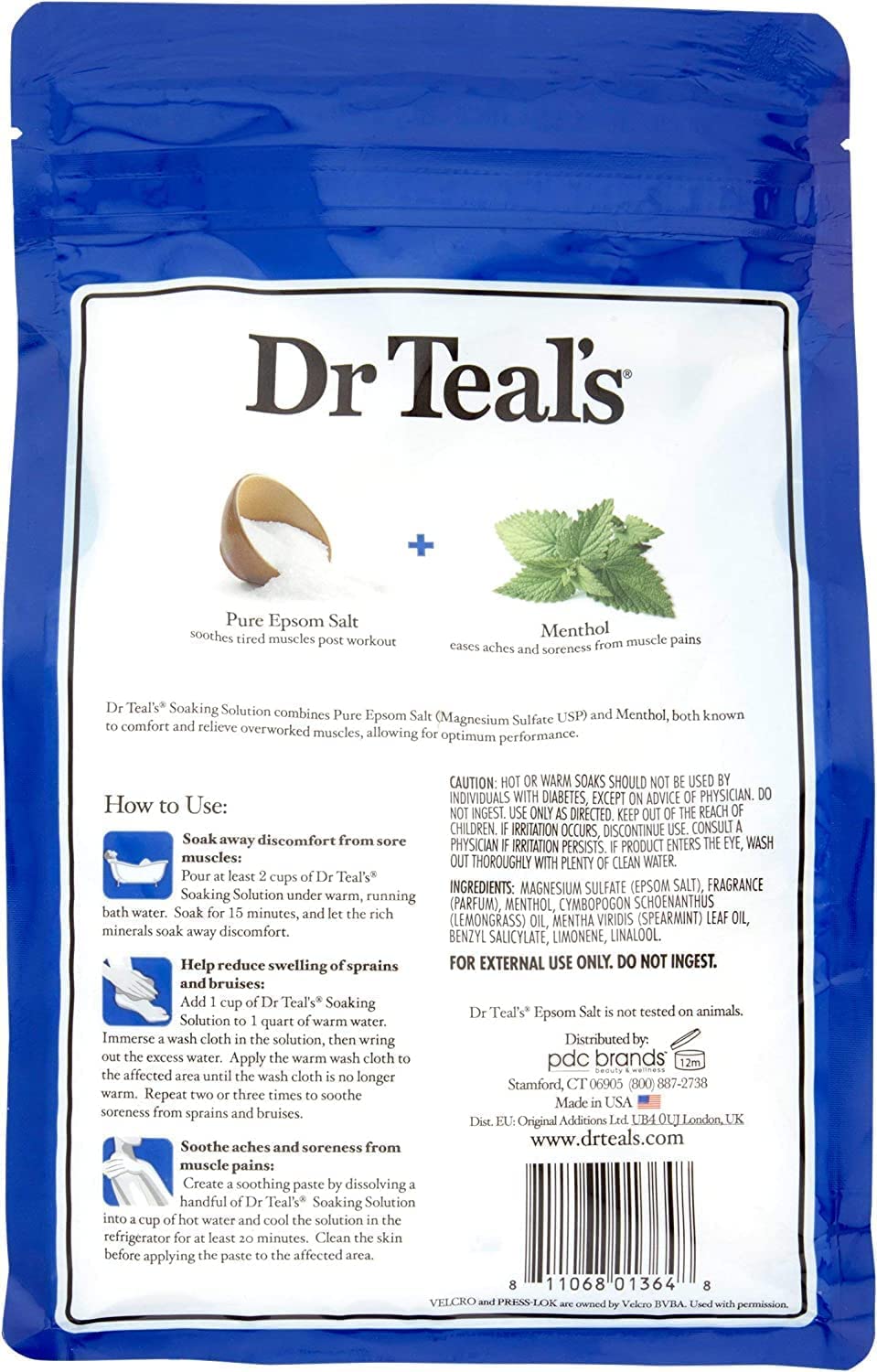 Dr Teal's Pre & Post Workout Bath Soak Gift Set (2 Pack, 3lbs Ea) - 15 Minute Power Soak with Magnesium Sulfate & Menthol - Essential Oils Blended with Pure Epsom Salt Eases Aches & Speeds Up Recovery