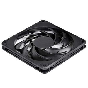 silverstone technology sst-fn124 120mm fan with slim 15mm design with 3-pins in black fn124