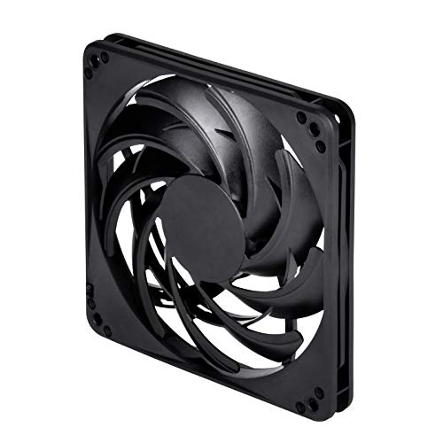 SilverStone Technology SST-FN124 120mm Fan with Slim 15mm Design with 3-Pins in Black FN124