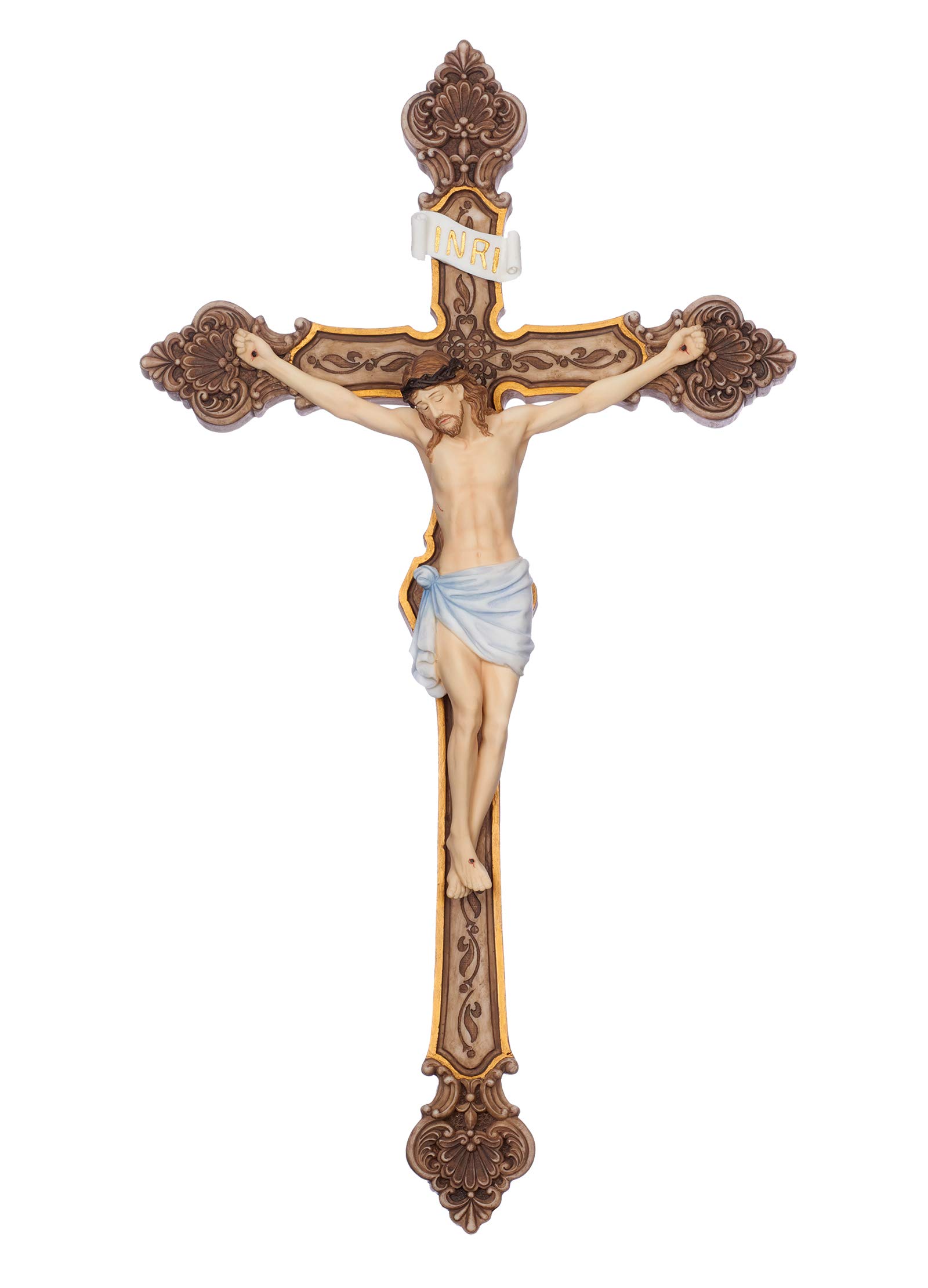 Joseph's Studio by Roman - Collection, 20.25" H Crucifix, Made from Resin, High Level of Craftsmanship and Attention to Detail, Durable and Long Lasting