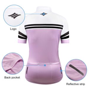 Santic Women's Full-Zip Short Sleeve Cycling Jersey