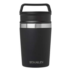 Stanley Adventure Shortstack Vacuum Travel Mug, 8oz Thermal Coffee Mug, Insulated Stainless Steel Cup with Drink-Thru Lid and Leak-Proof Cover with Handle, Coffee Tumbler for Work, Hiking, and Camping