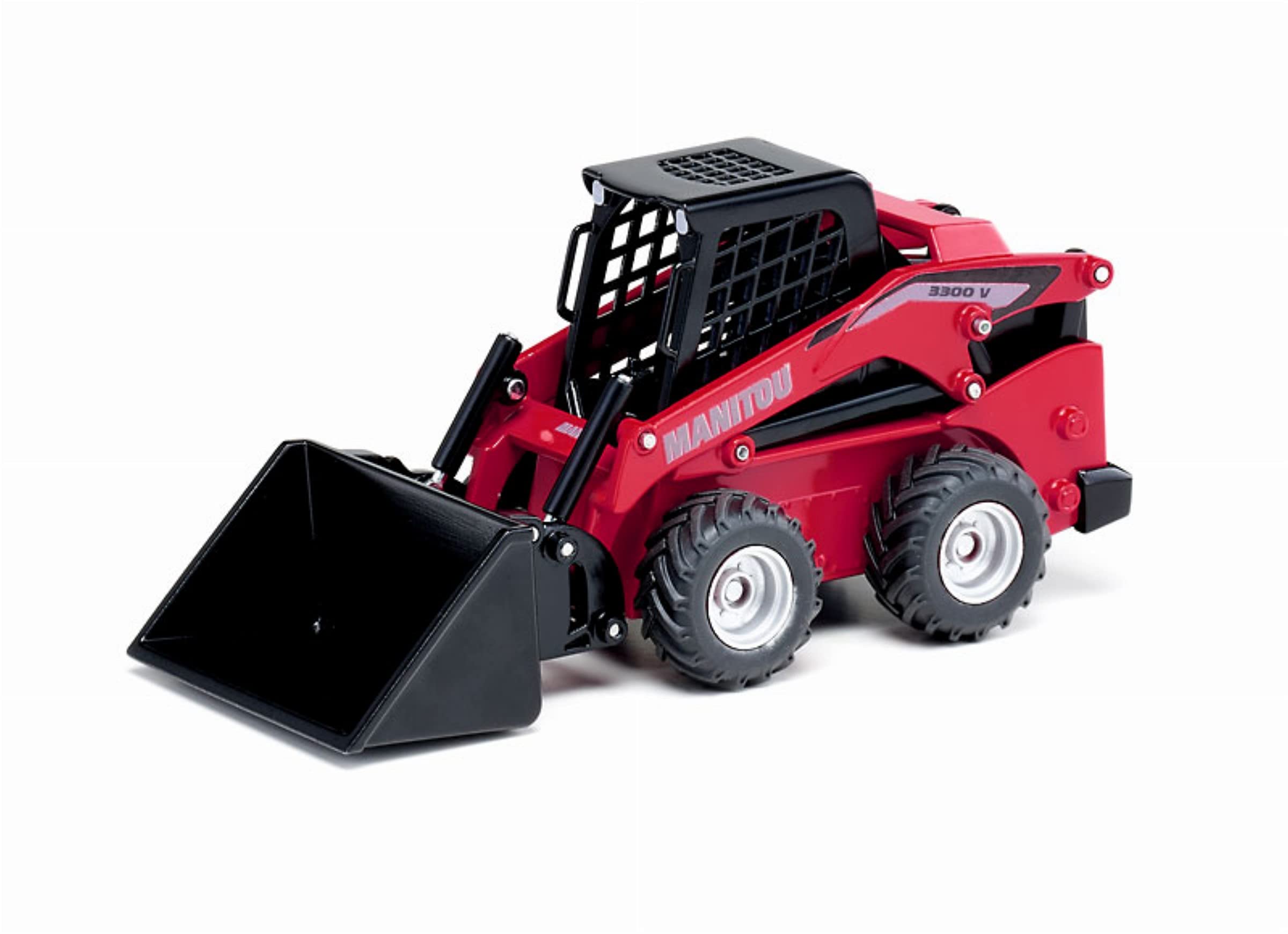 Siku 3049, Manitou 3300V Skid Steer Loader, 1:32, Metal/Plastic, Red, Multifunctional, Can be Combined Models of The Same Scale