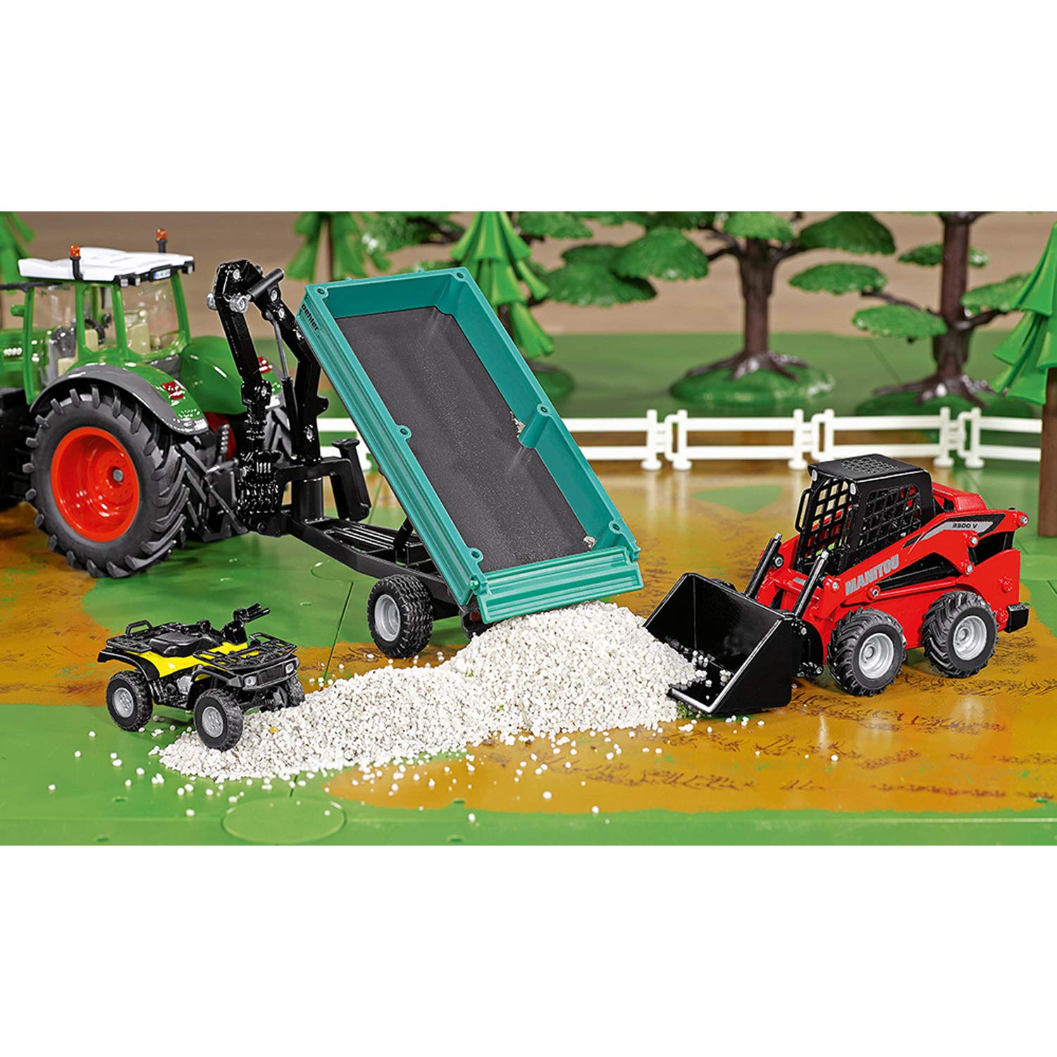 Siku 3049, Manitou 3300V Skid Steer Loader, 1:32, Metal/Plastic, Red, Multifunctional, Can be Combined Models of The Same Scale