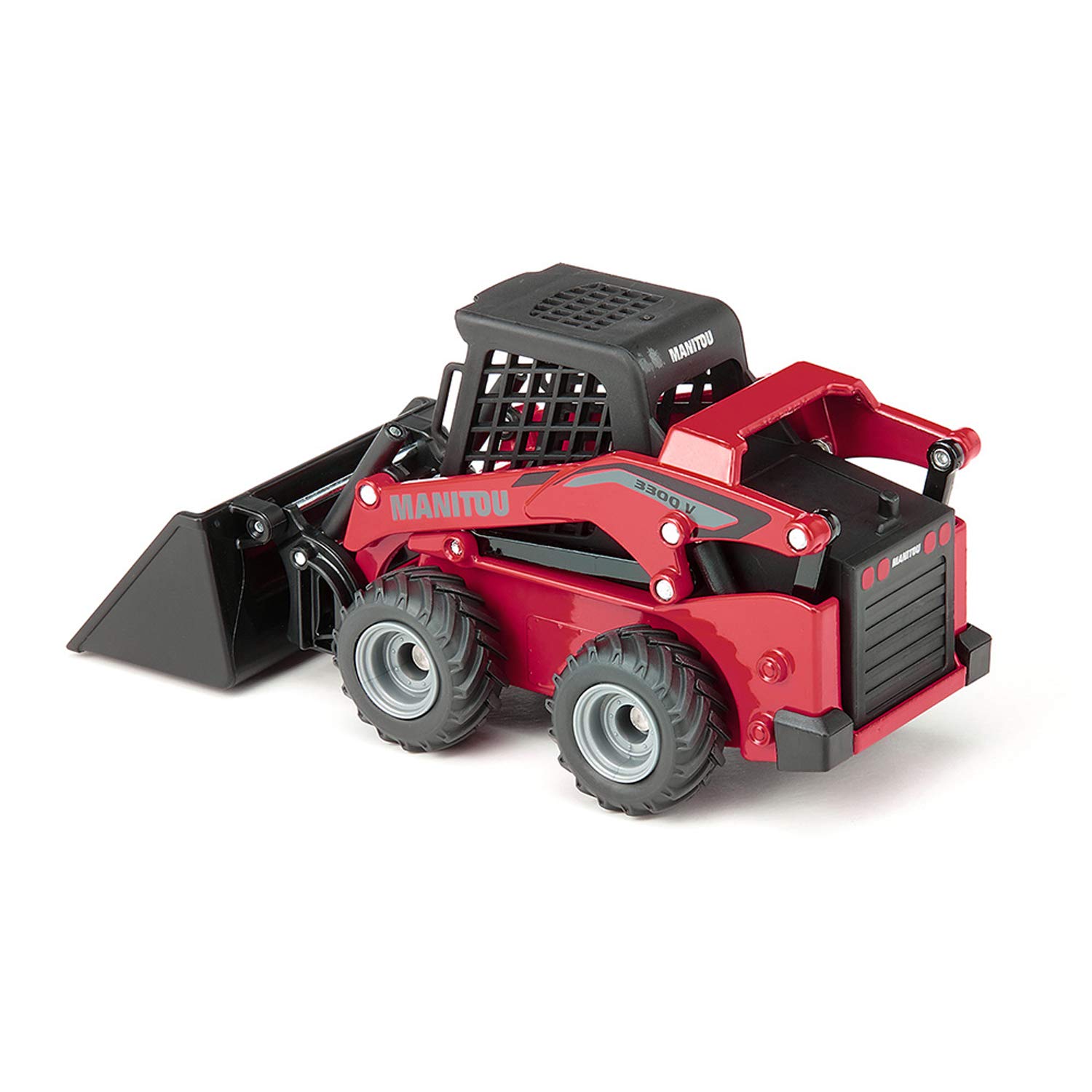 Siku 3049, Manitou 3300V Skid Steer Loader, 1:32, Metal/Plastic, Red, Multifunctional, Can be Combined Models of The Same Scale