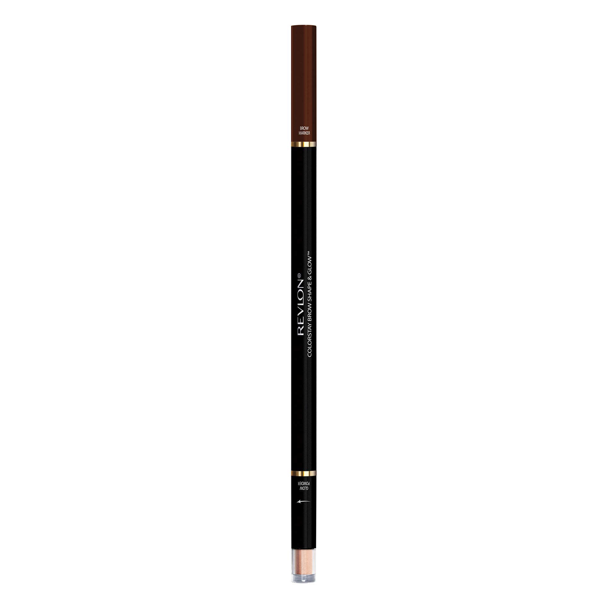 Revlon Colorstay Shape & Glow Eye Brow Marker and Highlighter, Dark Brown, 0.02 Oz (Marker), 0.008 Oz (Highlighter)